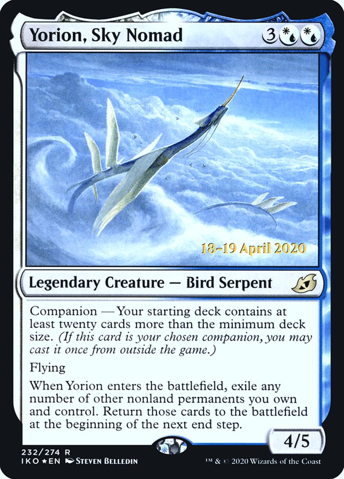 Yorion, Sky Nomad  [Ikoria: Lair of Behemoths Prerelease Promos] (PIKO 232S)