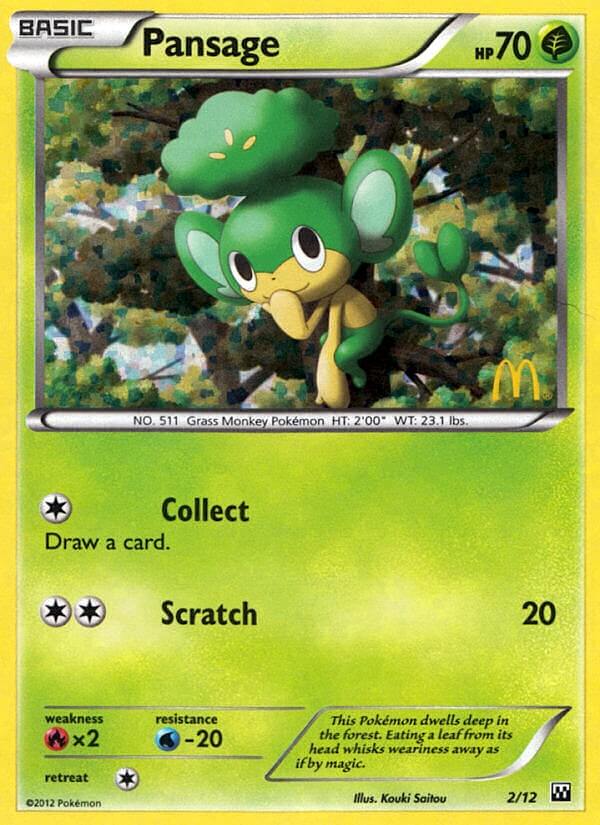 Pansage (2/12) [Mcdonald's Promos: 2012 Collection]