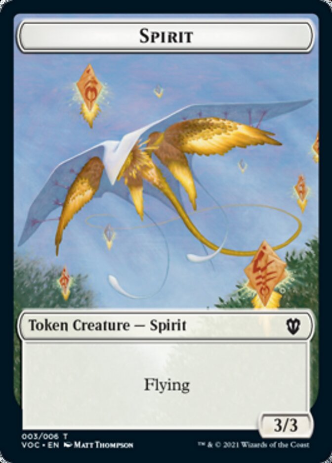 Spirit (003) // Thopter Double-sided Token [Innistrad: Crimson Vow Commander Tokens] (TVOC 3)