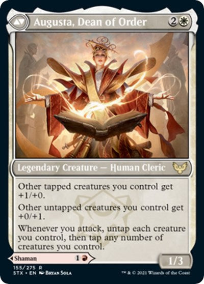 Plargg, Dean of Chaos // Augusta, Dean of Order [Strixhaven: School of Mages Prerelease Promos] (PSTX 155)