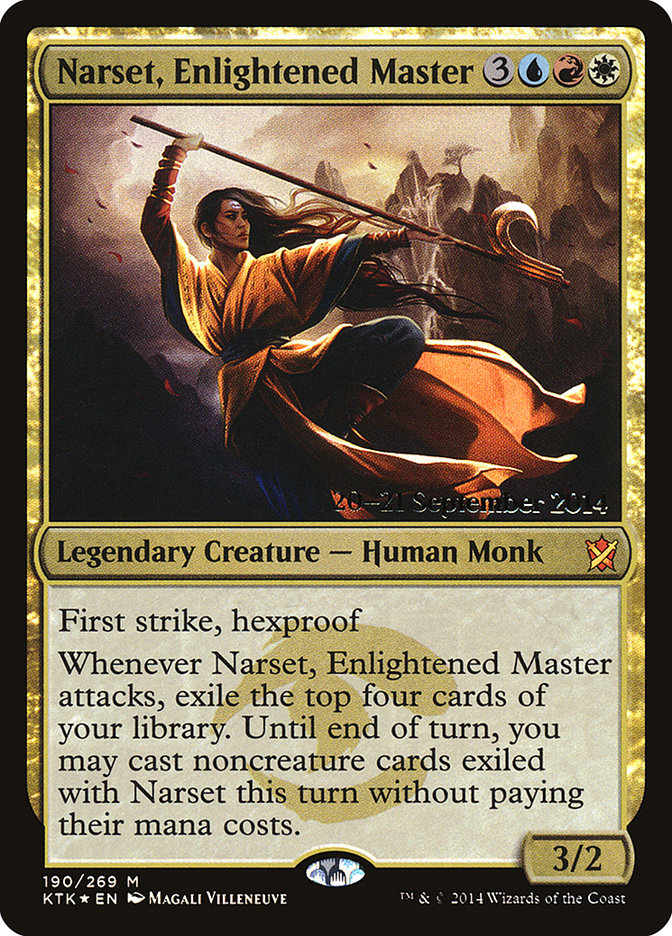 Narset, Enlightened Master  [Khans of Tarkir Prerelease Promos] (PKTK 190S)
