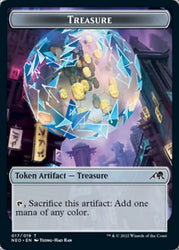 Spirit (002) // Treasure Double-sided Token [Kamigawa: Neon Dynasty Tokens] (TNEO 2)