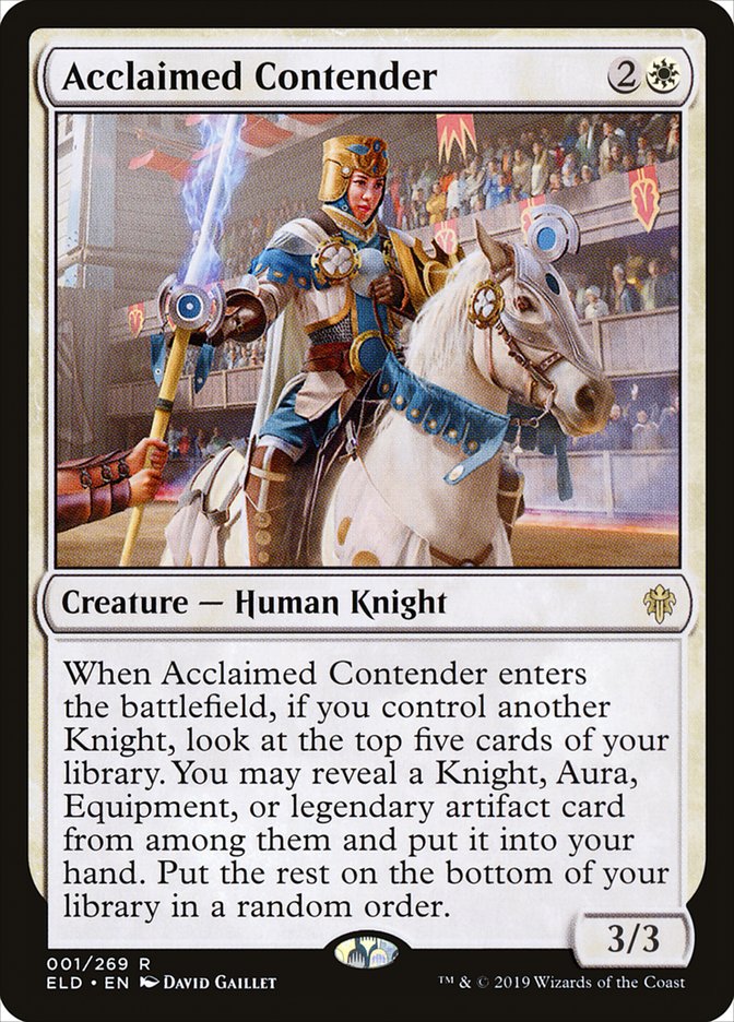 Acclaimed Contender [Throne of Eldraine] (ELD 1)