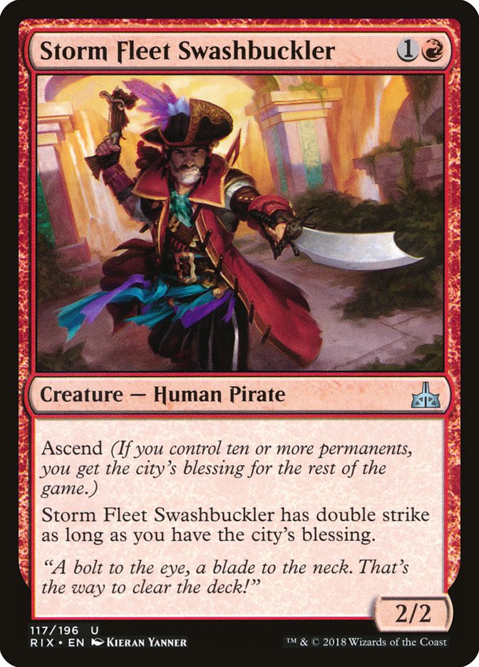 Storm Fleet Swashbuckler [Rivals of Ixalan] (RIX 117)
