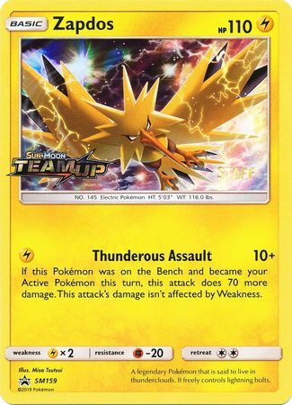 Zapdos (Staff) (SM159) [Sun & Moon: Black Star Promos]