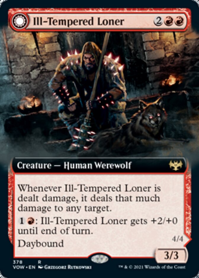 Ill-Tempered Loner // Howlpack Avenger (Extended) [Innistrad: Crimson Vow] (VOW 378)