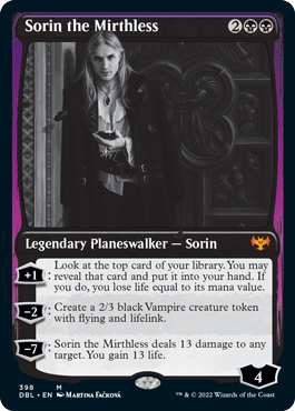 Sorin the Mirthless [Innistrad: Double Feature] (DBL 398)