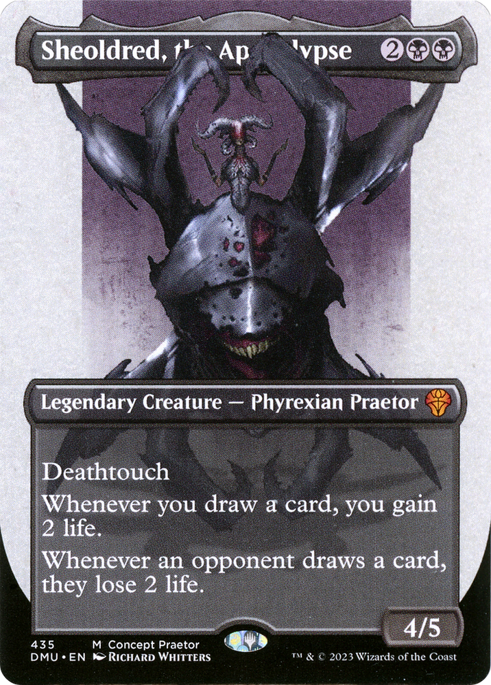 Sheoldred, the Apocalypse (Borderless Concept Preators) [Dominaria United]