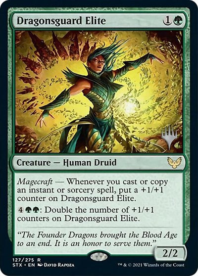 Dragonsguard Elite (Promo Pack) [Strixhaven: School of Mages Promos] (PSTX 127)