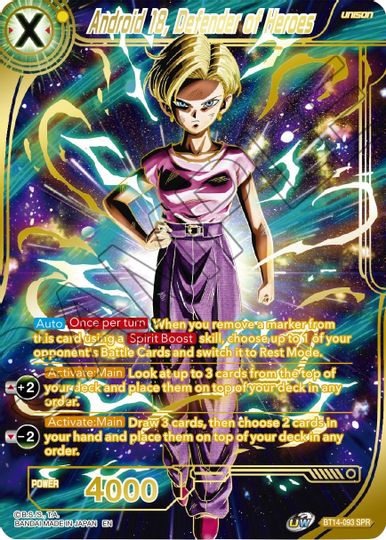 Android 18, Defender of Heroes (BT14-093) [Cross Spirits]