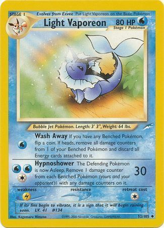 Light Vaporeon (52/105) [Neo Destiny]