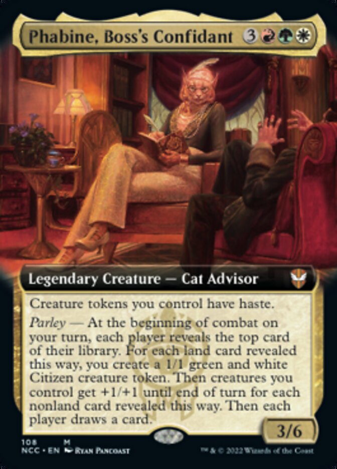 Phabine, Boss's Confidant (Extended Art) [Streets of New Capenna Commander] (NCC 108)