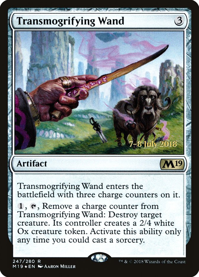 Transmogrifying Wand  (Prerelease) [Core Set 2019 Prerelease Promos] (PM19 247S)