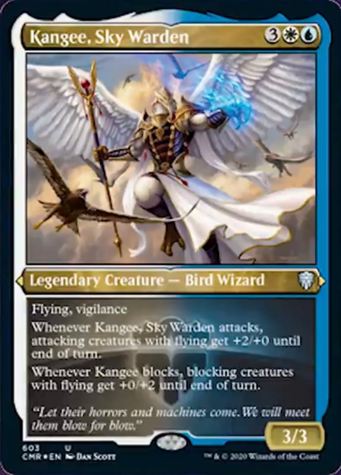 Kangee, Sky Warden [Commander Legends Etched] (PCMR 603)