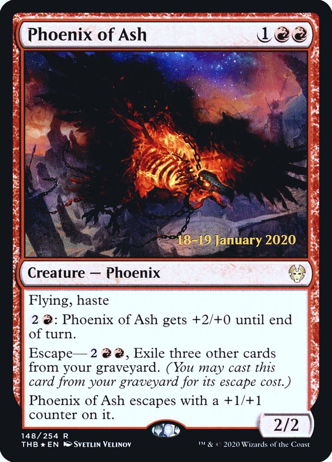 Phoenix of Ash [Theros Beyond Death Prerelease Promos] (PTHB 148S)