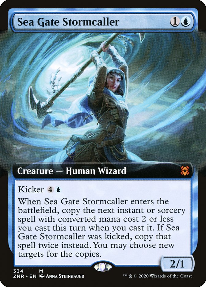 Sea Gate Stormcaller (Extended Art) [Zendikar Rising] (ZNR 334)