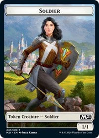Soldier // Treasure Double-sided Token [Core Set 2021 Tokens] (TM21 5)