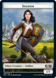 Soldier // Treasure Double-sided Token [Core Set 2021 Tokens] (TM21 5)