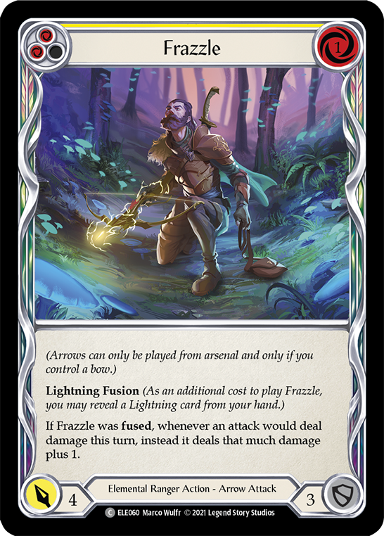 Frazzle (Yellow) [ELE060] 1st Edition Rainbow Foil
