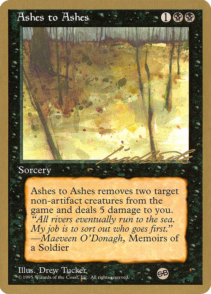 Ashes to Ashes (Leon Lindback) (SB) [Pro Tour Collector Set] (PTC LL33SB)