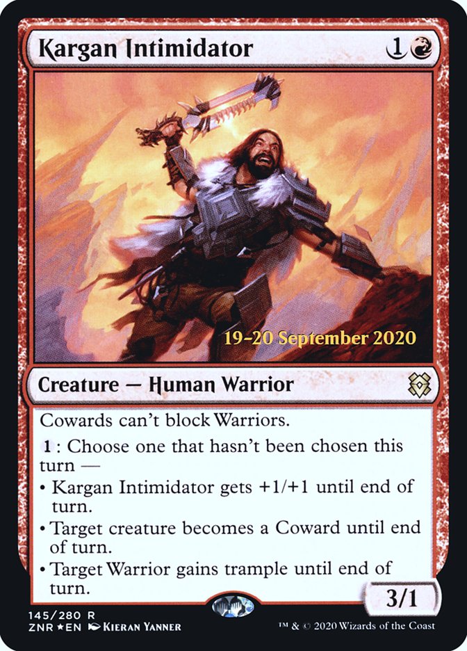 Kargan Intimidator  [Zendikar Rising Prerelease Promos] (PZNR 145S)