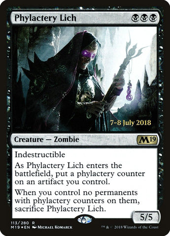 Phylactery Lich  (Prerelease) [Core Set 2019 Prerelease Promos] (PM19 113S)