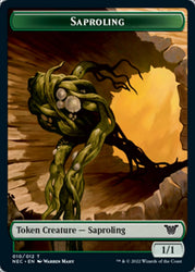 Saproling // Spirit (002) Double-sided Token [Kamigawa: Neon Dynasty Commander Tokens] (TNEC 10)