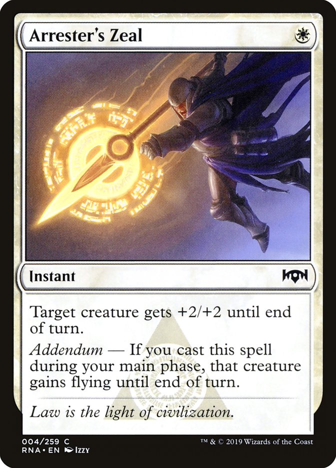 Arrester's Zeal [Ravnica Allegiance] (RNA 4)