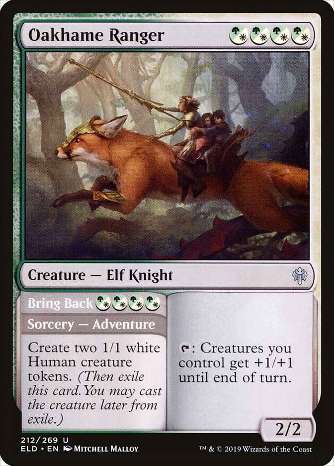 Oakhame Ranger // Bring Back [Throne of Eldraine] (ELD 212)