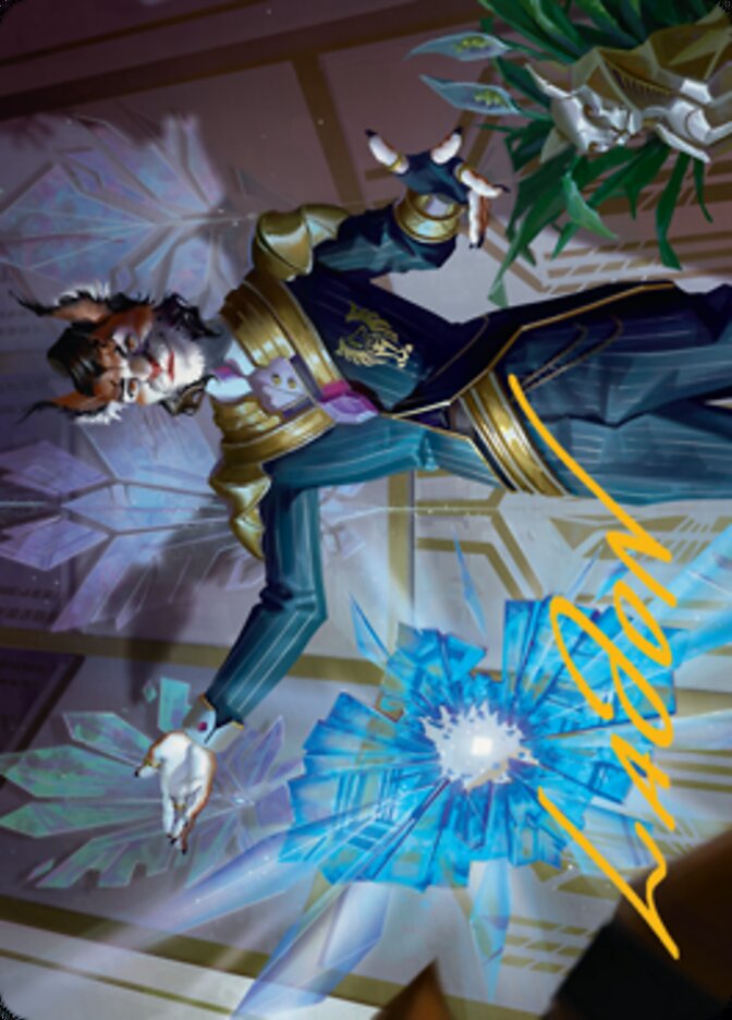 Kros, Defense Contractor Art Card (Gold-Stamped Signature) [Streets of New Capenna Art Series] (ASNC 44)