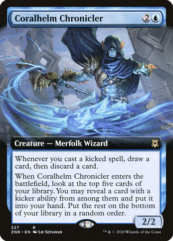 Coralhelm Chronicler (Extended Art) [Zendikar Rising] (ZNR 327)