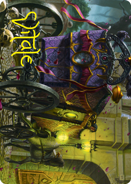 Honeymoon Hearse Art Card (Gold-Stamped Signature) [Innistrad: Crimson Vow Art Series] (AVOW 45)