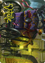 Honeymoon Hearse Art Card (Gold-Stamped Signature) [Innistrad: Crimson Vow Art Series] (AVOW 45)