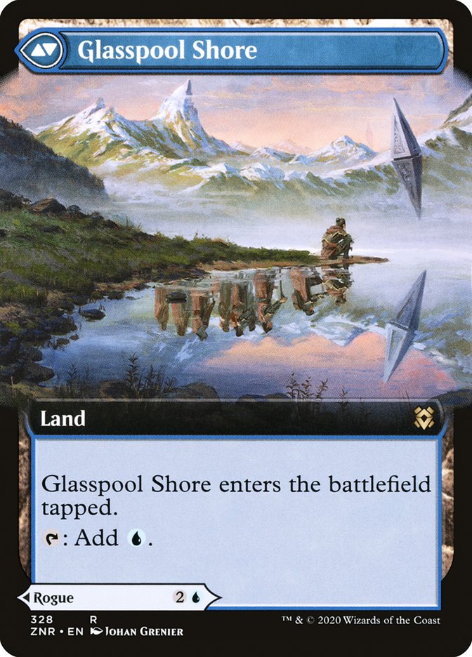 Glasspool Mimic // Glasspool Shore (Extended Art) [Zendikar Rising] (ZNR 328)