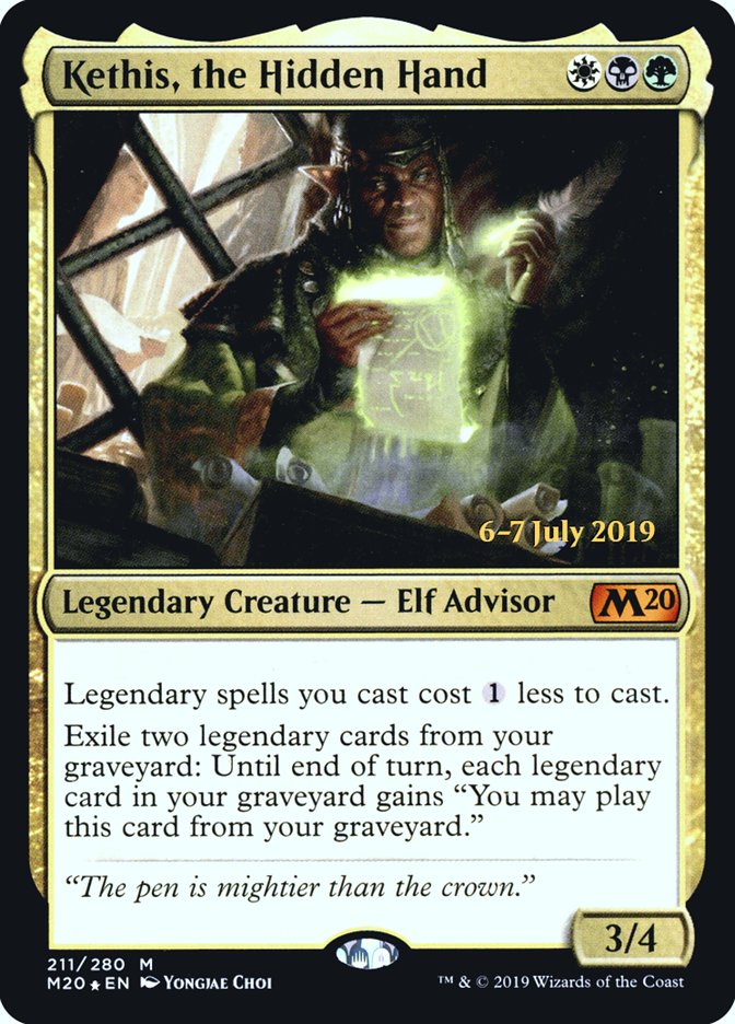 Kethis, the Hidden Hand  [Core Set 2020 Prerelease Promos] (PM20 211S)