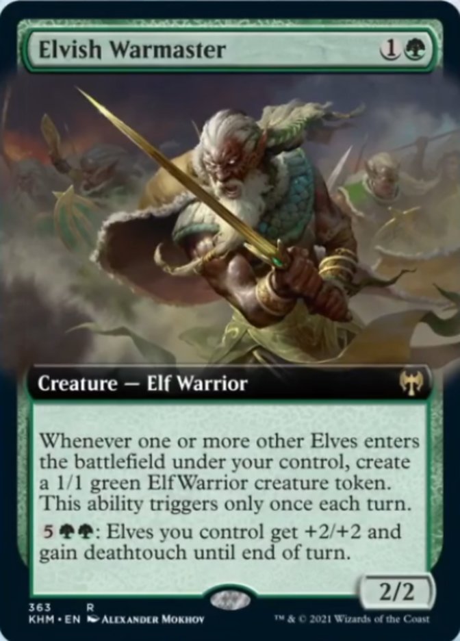 Elvish Warmaster (Extended Art) [Kaldheim] (KHM 363)