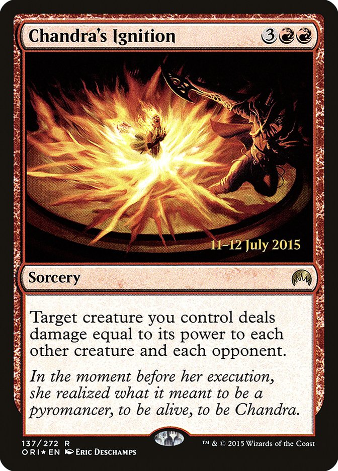 Chandra's Ignition [Magic Origins Prerelease Promos] (PORI 137S)