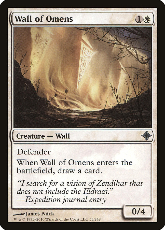 Wall of Omens [Rise of the Eldrazi] (ROE 53)