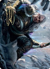 Jorn, God of Winter Art Card (Gold-Stamped Signature) [Kaldheim: Art Series] (AKHM 179)