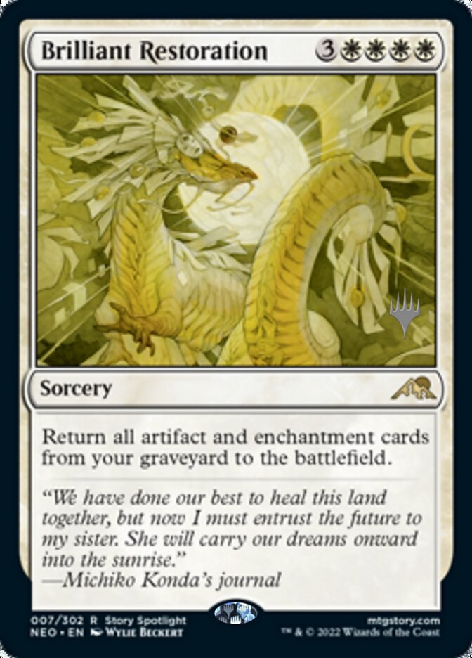 Brilliant Restoration (Promo Pack) [Kamigawa: Neon Dynasty Promos] (PNEO 7)
