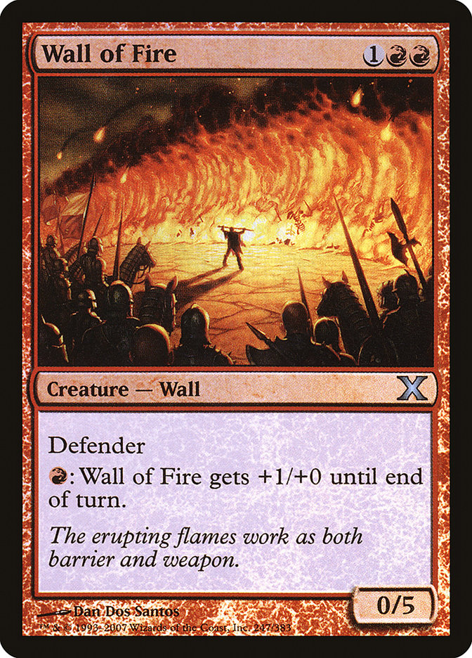 Wall of Fire (Premium Foil) [Tenth Edition] (10E 247)