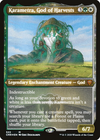 Karametra, God of Harvests [Commander Legends Etched] (PCMR 522)