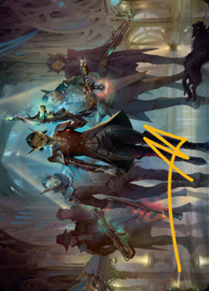 Family's Favor Art Card (Gold-Stamped Signature) [Streets of New Capenna Art Series] (ASNC 61)
