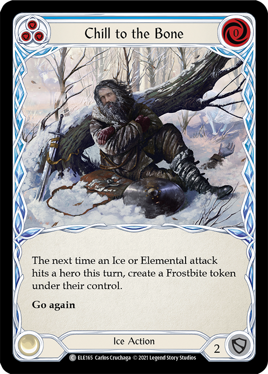 Chill to the Bone (Blue) [ELE165] 1st Edition Rainbow Foil