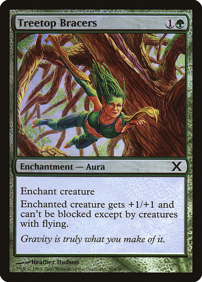 Treetop Bracers (Premium Foil) [Tenth Edition] (10E 304)