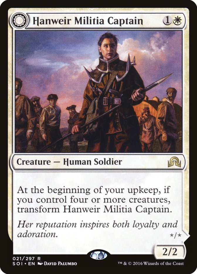 Hanweir Militia Captain // Westvale Cult Leader [Shadows over Innistrad] (SOI 21)