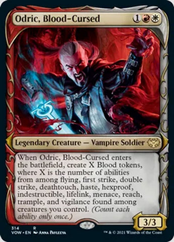 Odric, Blood-Cursed (Showcase Fang Frame) [Innistrad: Crimson Vow] (VOW 314)