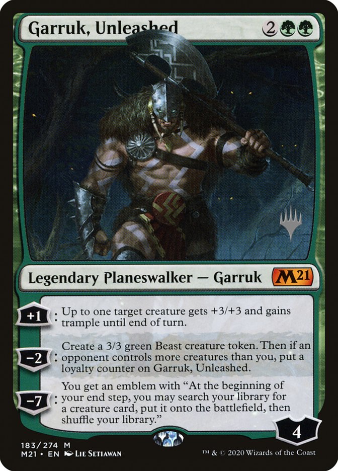 Garruk, Unleashed (Promo Pack) [Core Set 2021 Promos] (PM21 183P)