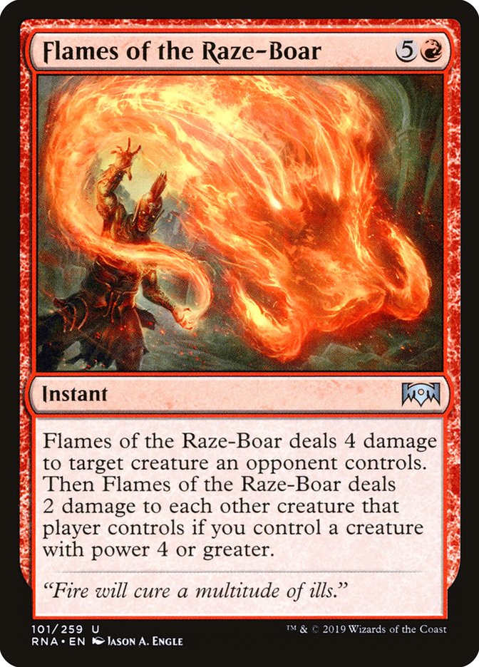 Flames of the Raze-Boar [Ravnica Allegiance] (RNA 101)