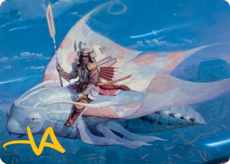 Sky-Blessed Samurai Art Card (Gold-Stamped Signature) [Kamigawa: Neon Dynasty Art Series] (ANEO 19)